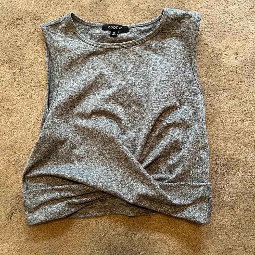Zobha Heather Gray Muscle Tee